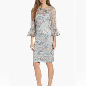 Eliza J Floral Embroidered Sheath Dress size 4